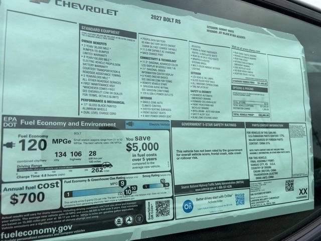 2027 Chevrolet Bolt RS
