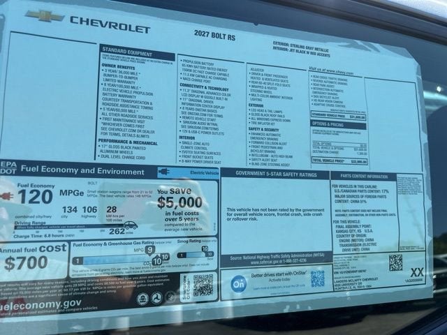 2027 Chevrolet Bolt RS