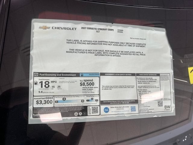 2027 Chevrolet Corvette Stingray 1LT
