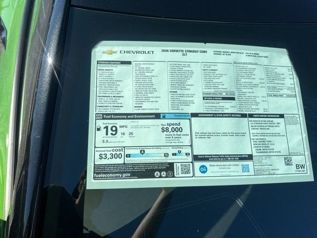 2026 Chevrolet Corvette Stingray 2LT