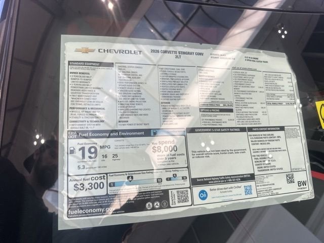 2026 Chevrolet Corvette Stingray 2LT