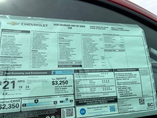 2026 Chevrolet Colorado WT
