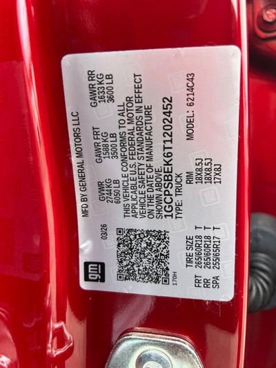 2026 Chevrolet Colorado WT