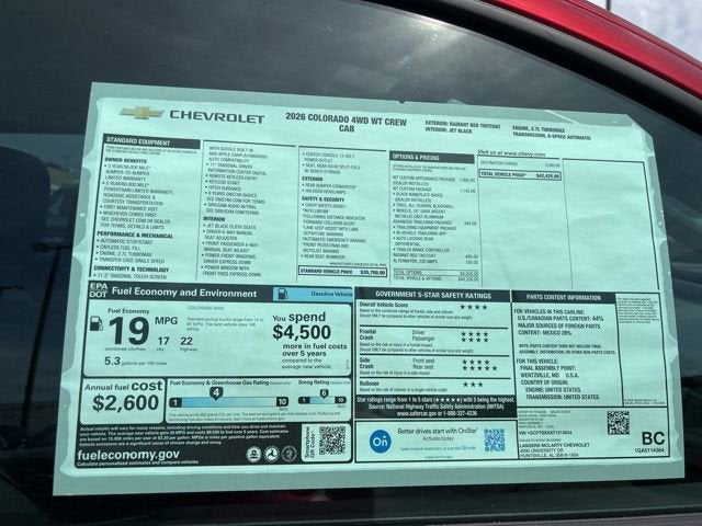 2026 Chevrolet Colorado WT