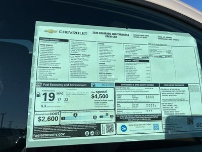2026 Chevrolet Colorado Trail Boss