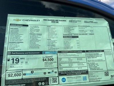 2026 Chevrolet Colorado Trail Boss