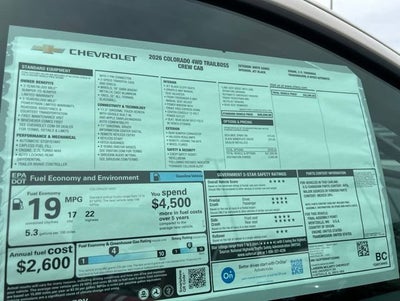 2026 Chevrolet Colorado Trail Boss