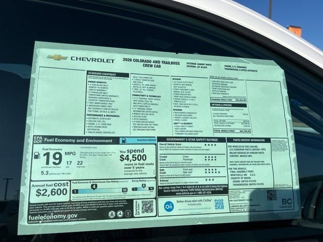 2026 Chevrolet Colorado Trail Boss