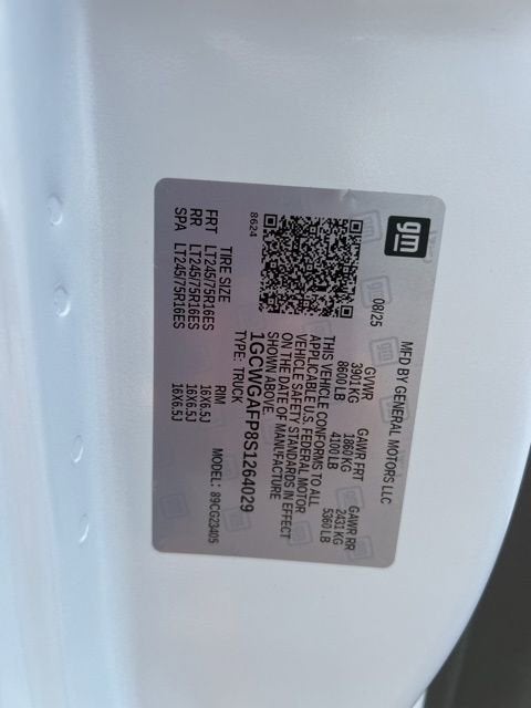 2025 Chevrolet Express Cargo 2500 WT