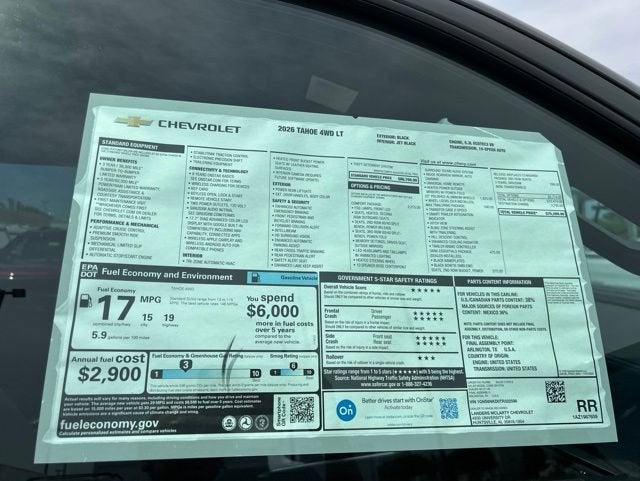 2026 Chevrolet Tahoe LT