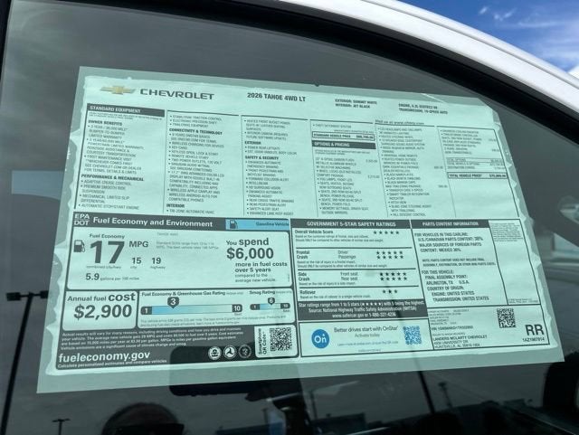 2026 Chevrolet Tahoe LT