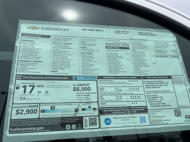 2026 Chevrolet Tahoe LT