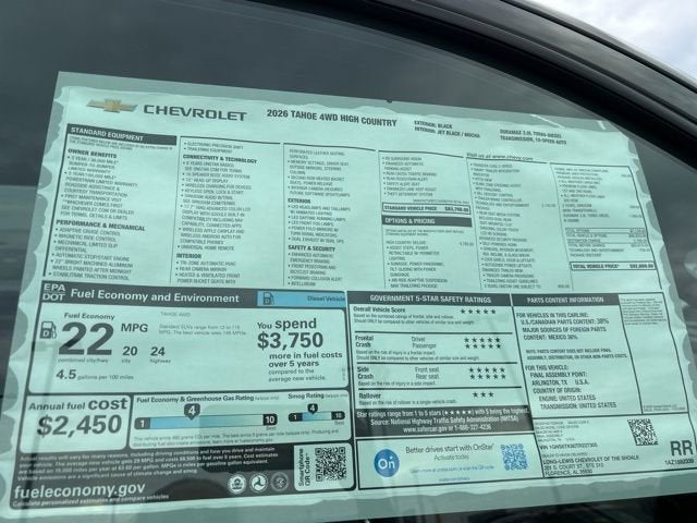 2026 Chevrolet Tahoe High Country