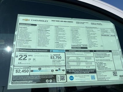 2026 Chevrolet Tahoe High Country