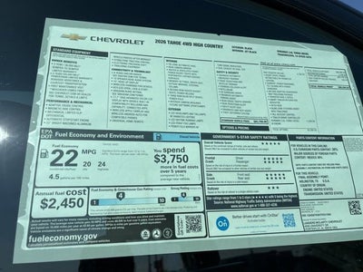 2026 Chevrolet Tahoe High Country