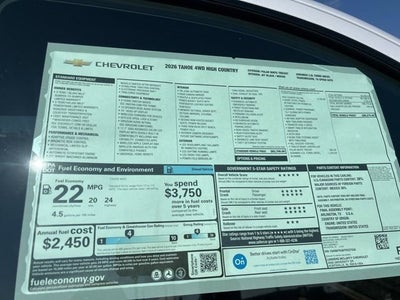 2026 Chevrolet Tahoe High Country