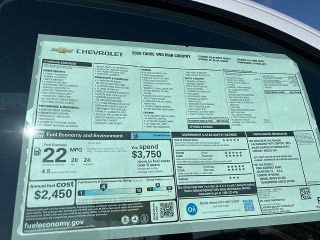 2026 Chevrolet Tahoe High Country