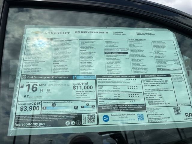2026 Chevrolet Tahoe High Country