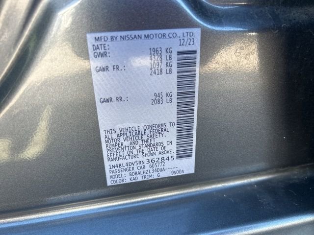 2024 Nissan Altima 2.5 SV