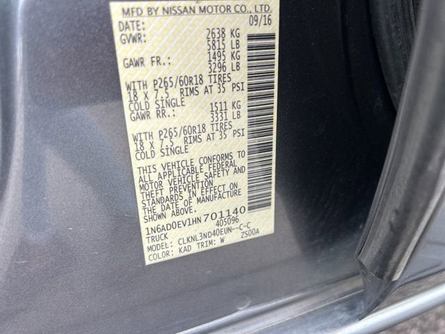 2017 Nissan Frontier S