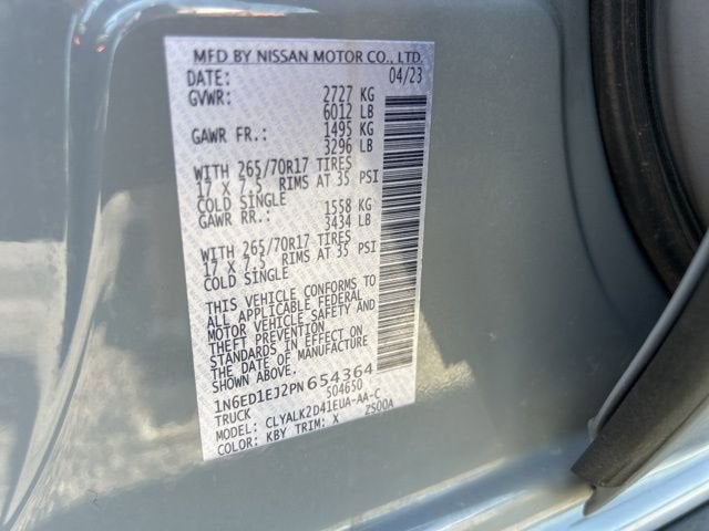 2023 Nissan Frontier Crew Cab PRO-X 4x2