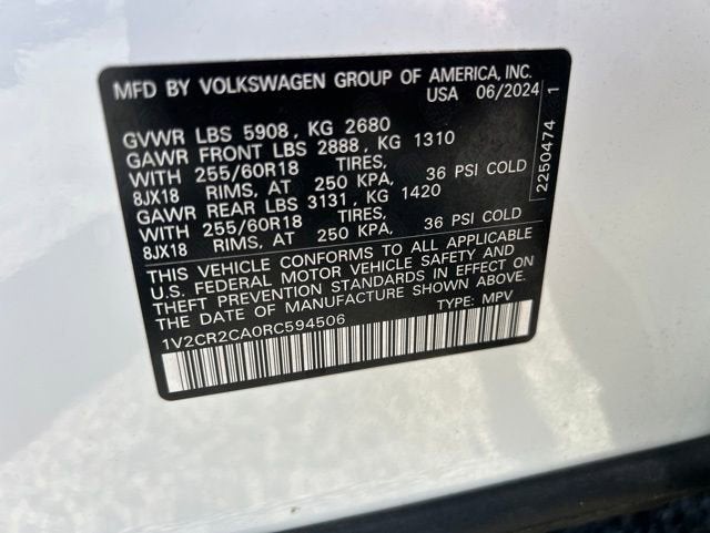 2024 Volkswagen Atlas 2.0T Peak Edition SE w/Technology