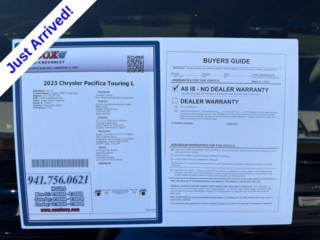 2023 Chrysler Pacifica Touring L