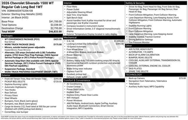 2026 Chevrolet Silverado 1500 WT