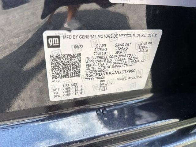 2022 Chevrolet Silverado 1500 LT (2FL)