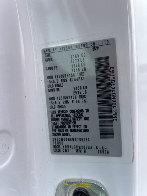2021 Nissan NV200 Compact Cargo SV