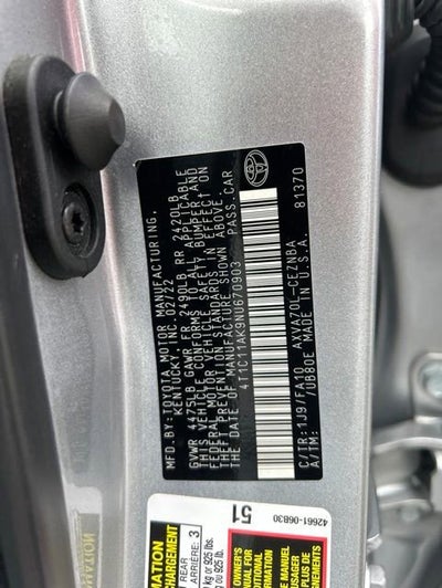 2022 Toyota Camry LE