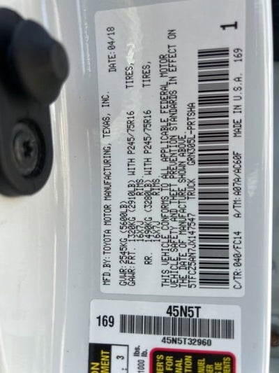 2018 Toyota Tacoma SR