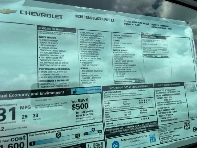 2026 Chevrolet Trailblazer LS