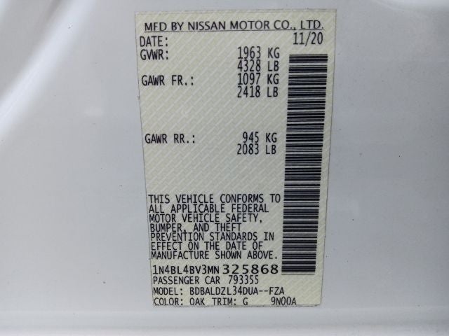 2021 Nissan Altima 2.5 S