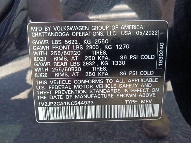 2022 Volkswagen Atlas 2.0T SE w/Technology