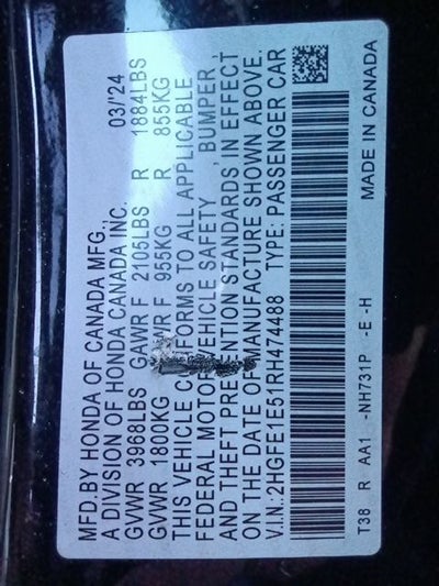 2024 Honda Civic Si Base