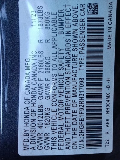 2024 Honda Civic Touring