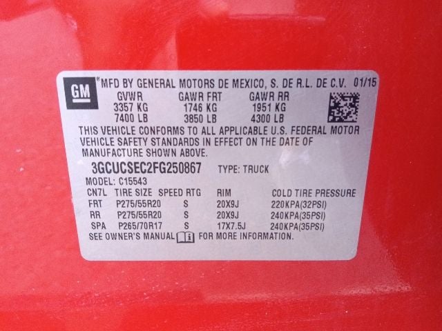 2015 Chevrolet Silverado 1500 LTZ 1LZ