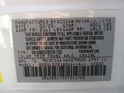 2025 Nissan Sentra SV