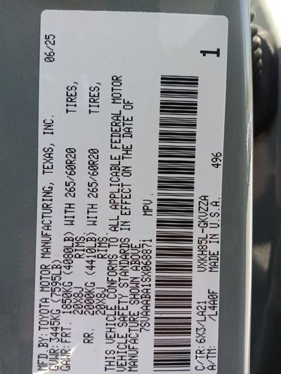 2025 Toyota Sequoia Platinum