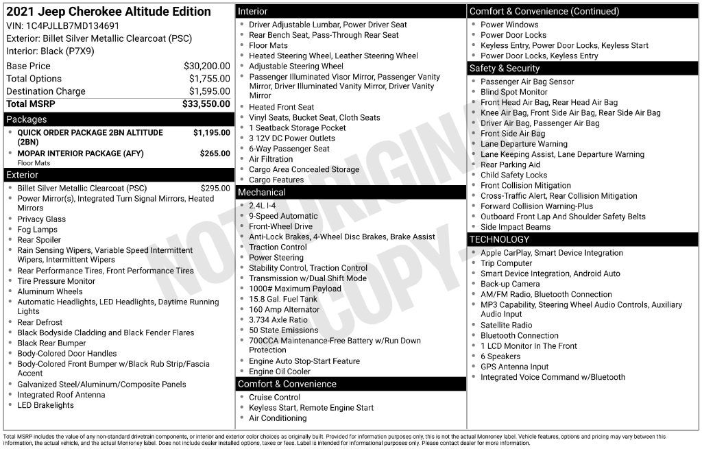 2021 Jeep Cherokee Latitude Plus