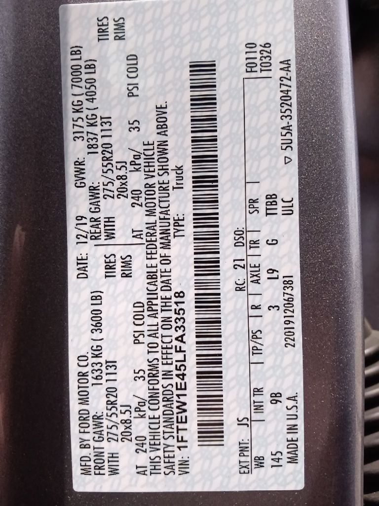 2020 Ford F-150 Platinum