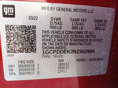 2022 Chevrolet Silverado 1500 LT LT1