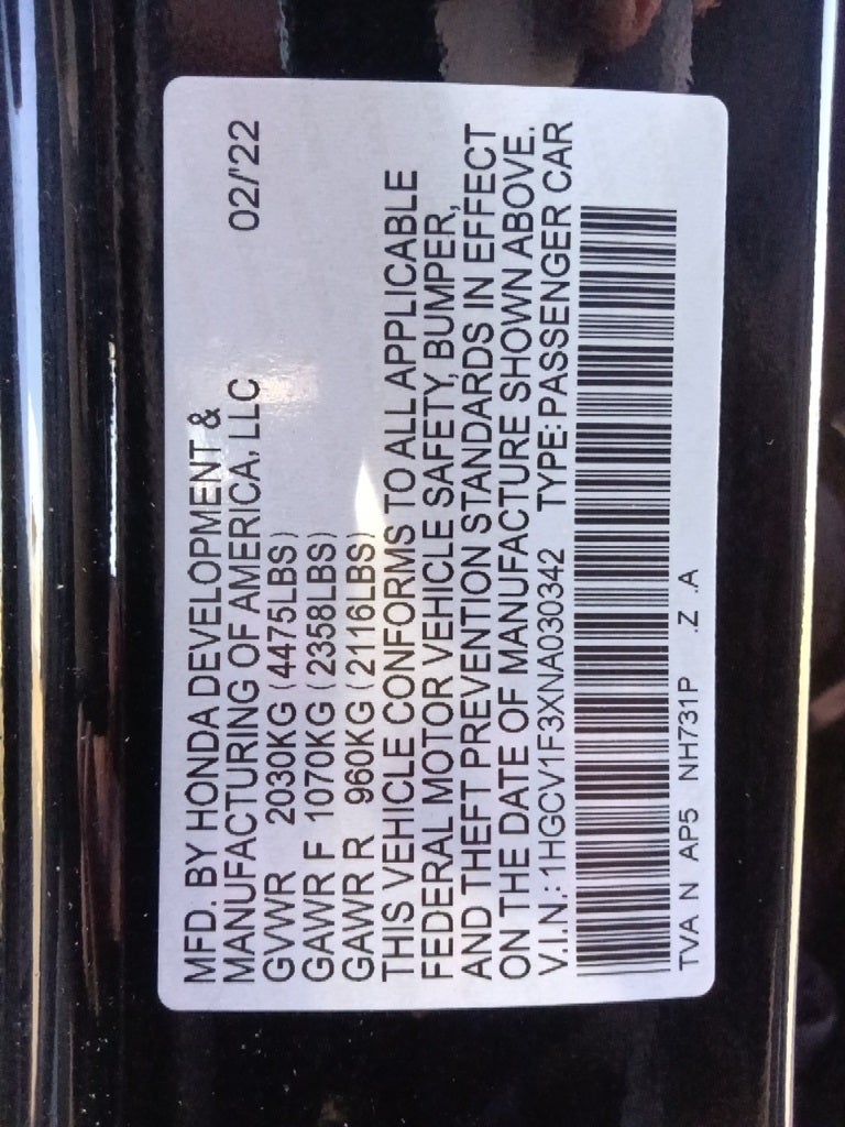 2022 Honda Accord Sport