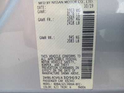2020 Nissan Altima 2.5 SR