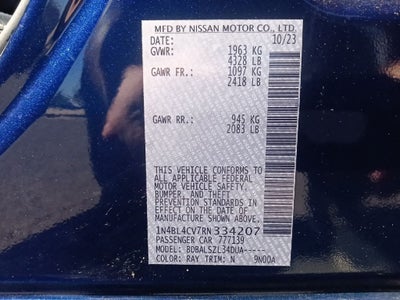 2024 Nissan Altima 2.5 SR