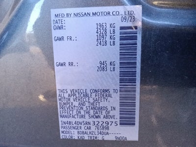 2024 Nissan Altima 2.5 SV