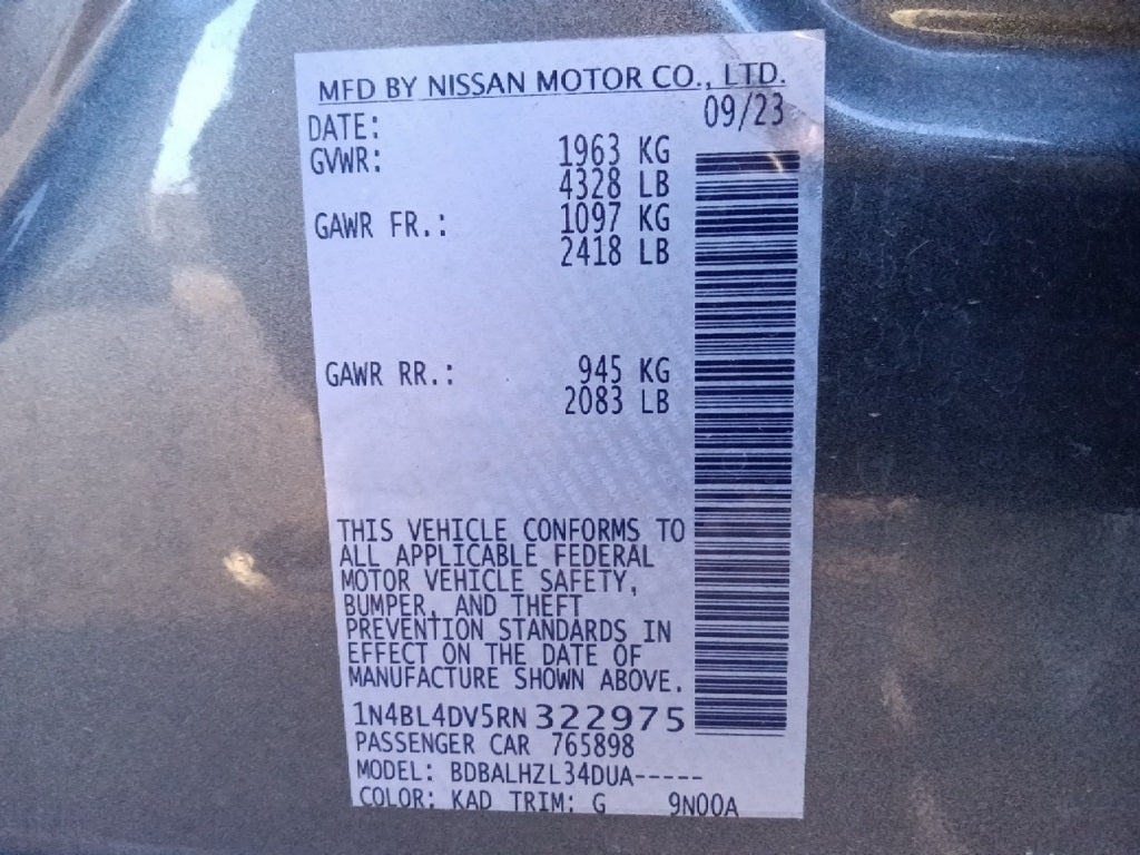 2024 Nissan Altima 2.5 SV