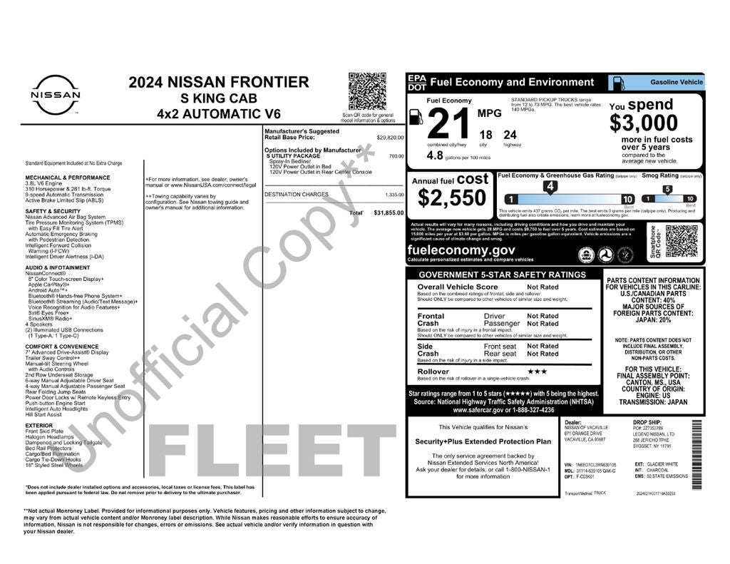 2024 Nissan Frontier S