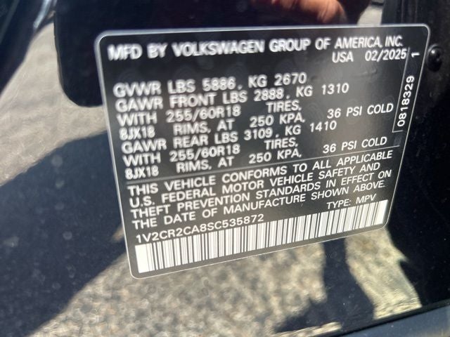 2025 Volkswagen Atlas 2.0T Peak Edition